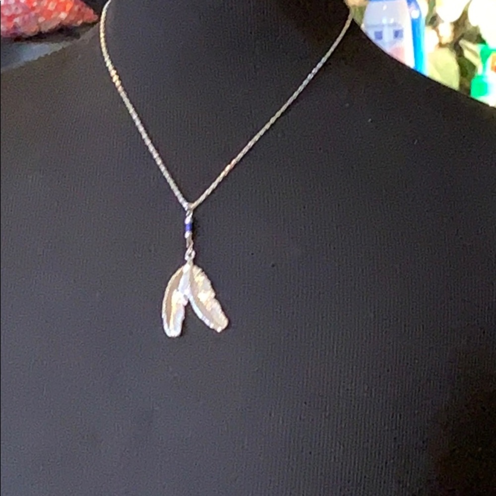 Estate feather necklace